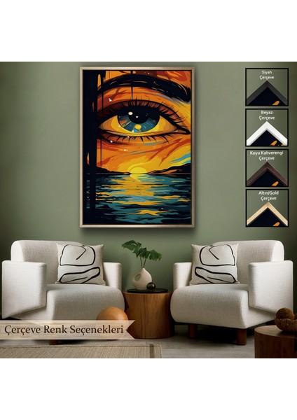 Çerçeveli Dekoratif Kanvas Tablo, Deniz Üzerindeki Güzel Göz TABLOSU-7861