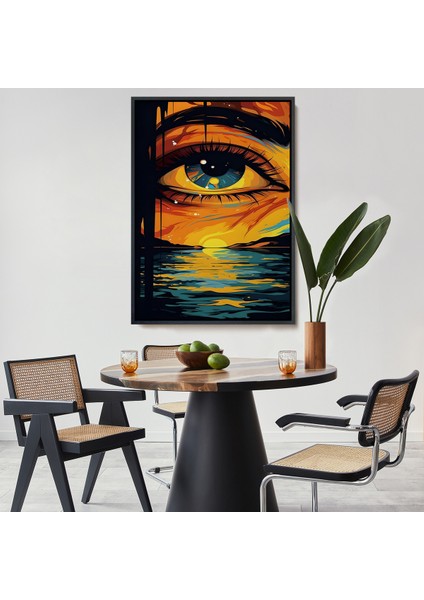 Çerçeveli Dekoratif Kanvas Tablo, Deniz Üzerindeki Güzel Göz TABLOSU-7861