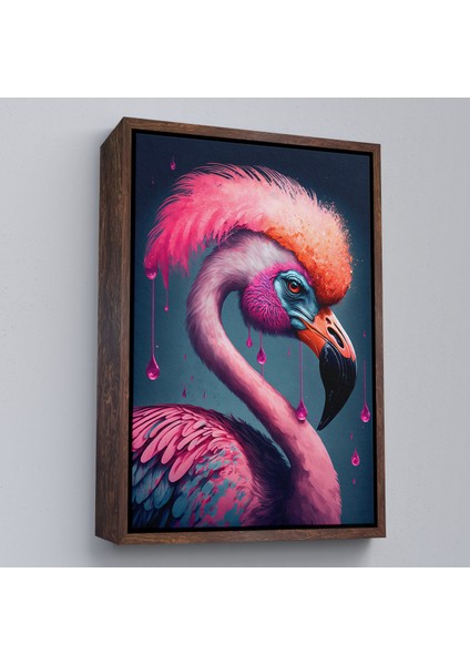 Çerçeveli Dekoratif Kanvas Tablo, Pembe Hippi Filamingo TABLO-7869 fiyatları