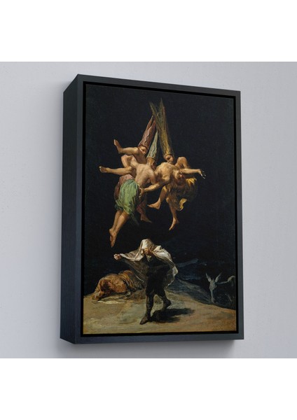 Çerçeveli Dekoratif Kanvas Tablo, Francisco Goya - Witches Flight Cadıların Uçusu TABLOSU-7794