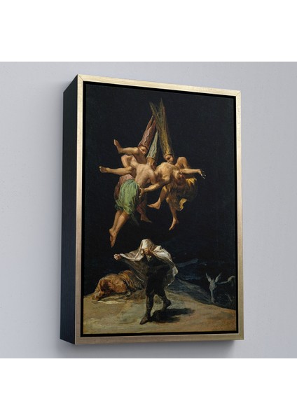 Çerçeveli Dekoratif Kanvas Tablo, Francisco Goya - Witches Flight Cadıların Uçusu TABLOSU-7794 modelleri
