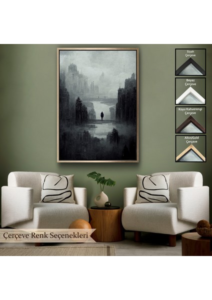 Çerçeveli Dekoratif Kanvas Tablo, Kasvetli Kıyamet TABLOSU-7847