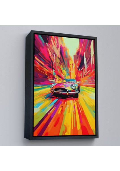 Çerçeveli Dekoratif Kanvas Tablo, Renkli Klasik Araba TABLOSU-7857 modelleri