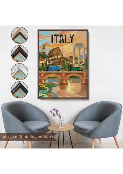 Çerçeveli Dekoratif Kanvas Tablo, Roma Italya Kolezyum TABLO-7906
