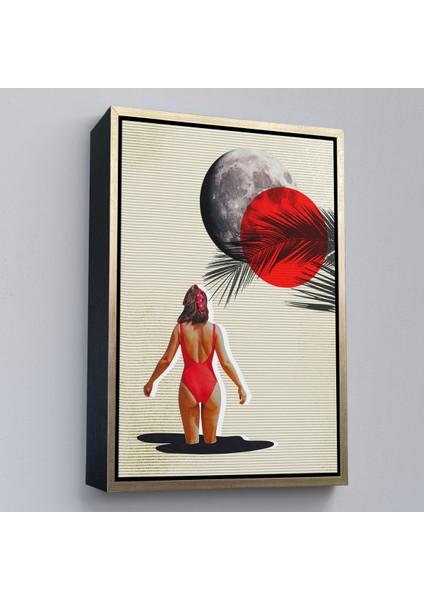 Çerçeveli Dekoratif Kanvas Tablo, Mayolu Kadın Pop Art TABLOSU-7874 modelleri