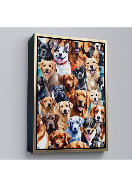 Çerçeveli Dekoratif Kanvas Tablo, Sevimli Köpekler TABLOSU-7920 modelleri