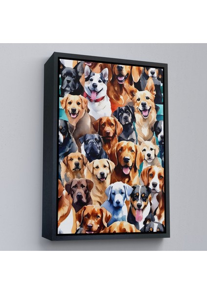Çerçeveli Dekoratif Kanvas Tablo, Sevimli Köpekler TABLOSU-7920 fırsatları