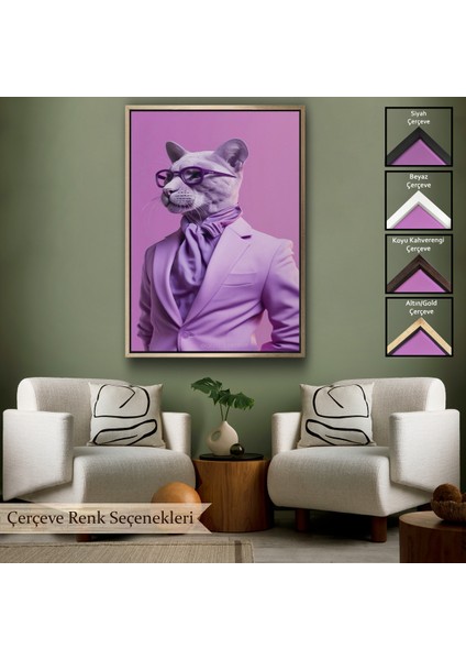 Çerçeveli Dekoratif Kanvas Tablo, Pembe Büyük Kadın TABLOSU-7923