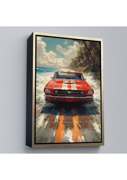 Çerçeveli Dekoratif Kanvas Tablo, Kırmızı Mustang TABLO-7910 modelleri