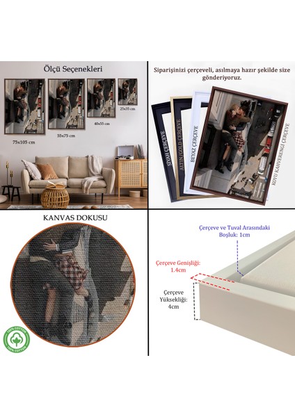 Çerçeveli Dekoratif Kanvas Tablo, Ölüm Öpücüğü Tablosu - The Kiss Of DEATH-7962 indirimleri