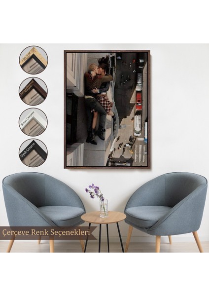 Çerçeveli Dekoratif Kanvas Tablo, Ölüm Öpücüğü Tablosu - The Kiss Of DEATH-7962