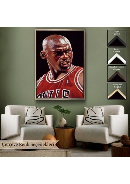 Çerçeveli Dekoratif Kanvas Tablo, Michael Jordan TABLO-7928