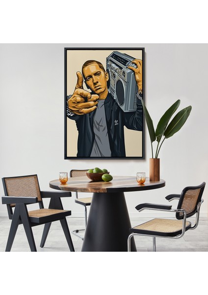 Çerçeveli Dekoratif Kanvas Tablo, Eminem TABLOSU-7948