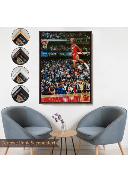 Çerçeveli Dekoratif Kanvas Tablo, Michael Jordan TABLO-7818