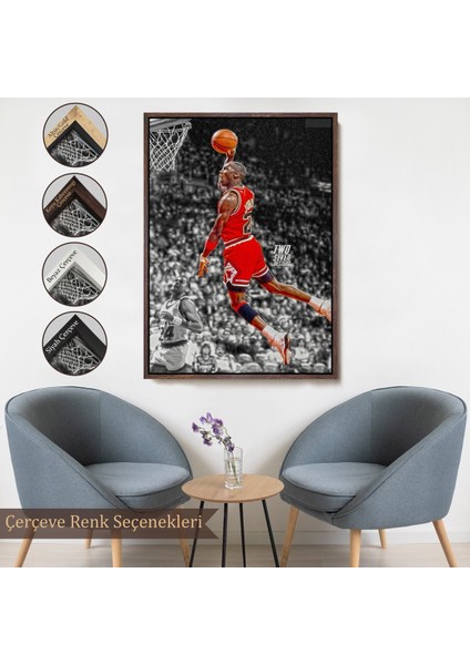 Çerçeveli Dekoratif Kanvas Tablo, Michael Jordan TABLO-7856