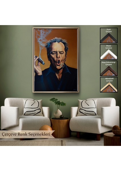 Çerçeveli Dekoratif Kanvas Tablo, Jack Nicholson TABLOSU-7935