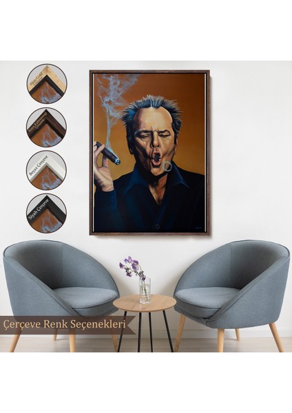 Çerçeveli Dekoratif Kanvas Tablo, Jack Nicholson TABLOSU-7935