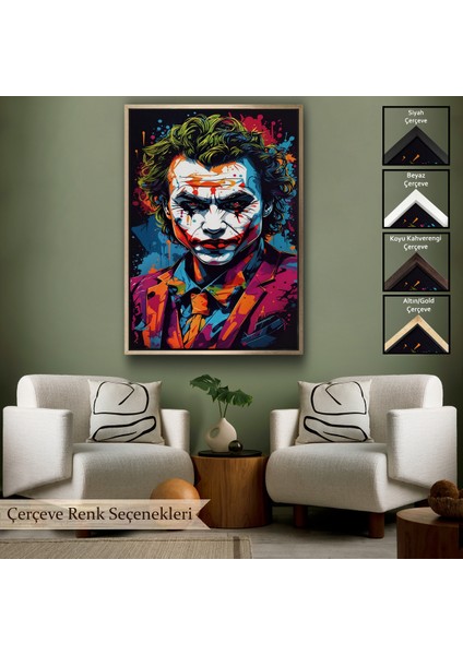 Çerçeveli Dekoratif Kanvas Tablo, Joker TABLOSU-7937