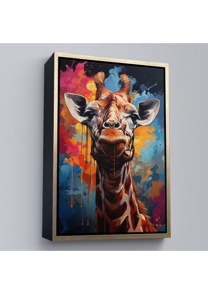 Çerçeveli Dekoratif Kanvas Tablo, Sevimli Zürafa TABLOSU-7880 modelleri