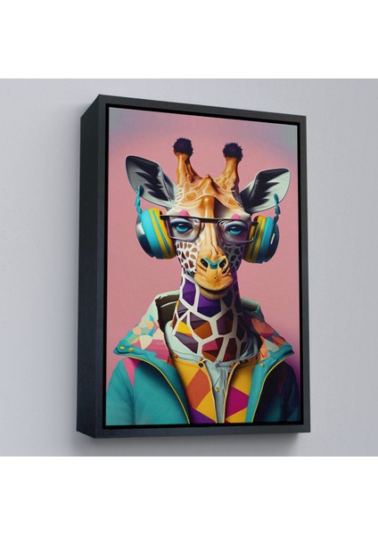 Çerçeveli Dekoratif Kanvas Tablo, Sevimli Zürafa TABLOSU-7954 modelleri