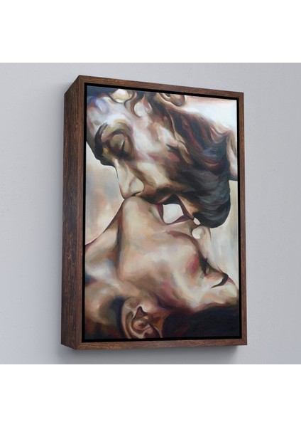 Çerçeveli Dekoratif Kanvas Tablo, Öpüşen Çift TABLOSU-7956