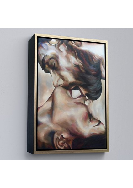Çerçeveli Dekoratif Kanvas Tablo, Öpüşen Çift TABLOSU-7956 fiyatları