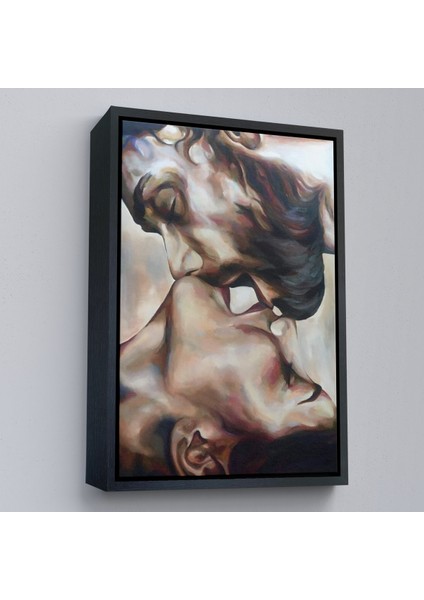 Çerçeveli Dekoratif Kanvas Tablo, Öpüşen Çift TABLOSU-7956 modelleri