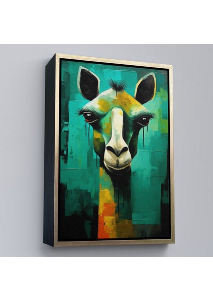 Çerçeveli Dekoratif Kanvas Tablo, Sevimli Zürafa TABLOSU-7963 fiyatları
