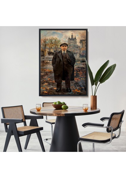 Çerçeveli Dekoratif Kanvas Tablo, Sovyet Lideri Vladimir Lenin TABLO-7973