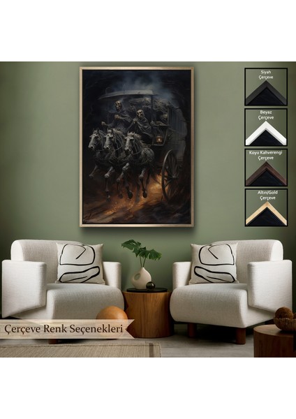 Çerçeveli Dekoratif Kanvas Tablo, Cadılar Bayramı Tablosu - HALLOWEEN-7979