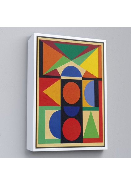 Çerçeveli Dekoratif Kanvas Tablo, Auguste Herbin - Mücevher Tablosu - BIJOU-8080