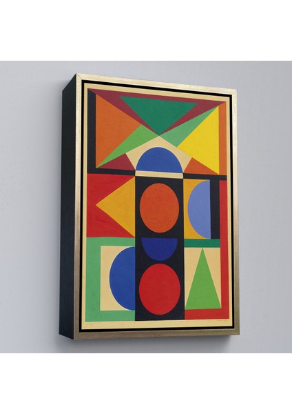 Çerçeveli Dekoratif Kanvas Tablo, Auguste Herbin - Mücevher Tablosu - BIJOU-8080 modelleri