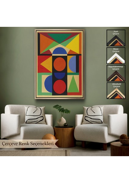 Çerçeveli Dekoratif Kanvas Tablo, Auguste Herbin - Mücevher Tablosu - BIJOU-8080