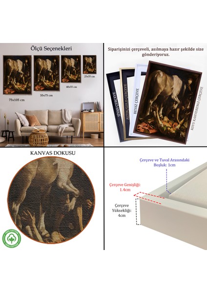 Çerçeveli Kanvas Tablo, Caravaggio - Aziz Paul'un Dönüşümü Tablo - The Conversion Of Saint PAUL-8104 indirimleri