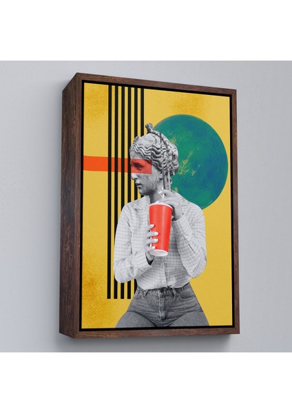 Çerçeveli Dekoratif Kanvas Tablo, Pop Art Soyut Kadın TABLOSU-7875 fiyatları