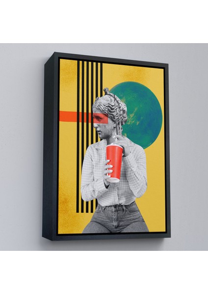 Çerçeveli Dekoratif Kanvas Tablo, Pop Art Soyut Kadın TABLOSU-7875 modelleri