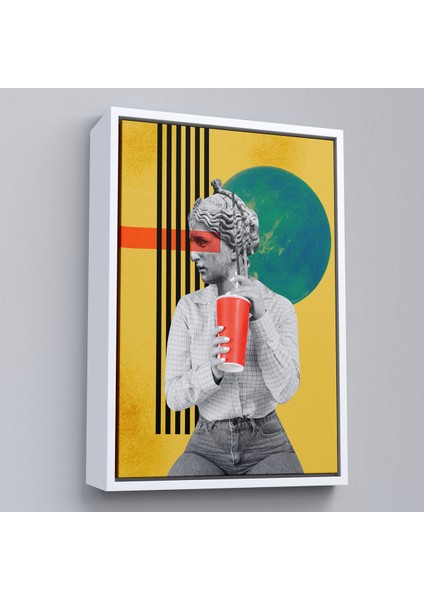 Çerçeveli Dekoratif Kanvas Tablo, Pop Art Soyut Kadın TABLOSU-7875 fırsatları
