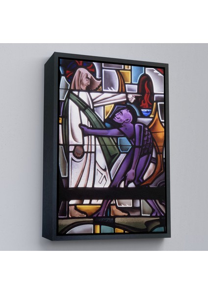 Çerçeveli Dekoratif Kanvas Tablo, Şeytan Isa'yı Kandırıyor TABLO-7987 modelleri