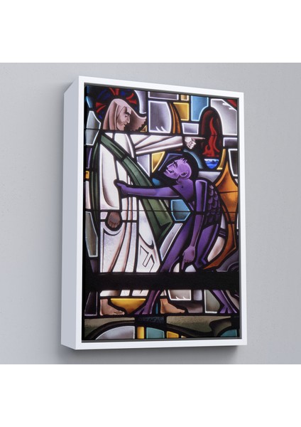 Çerçeveli Dekoratif Kanvas Tablo, Şeytan Isa'yı Kandırıyor TABLO-7987 fırsatları