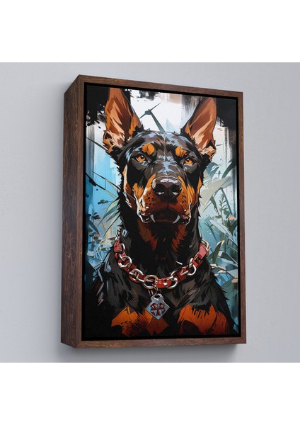 Çerçeveli Dekoratif Kanvas Tablo, Doberman TABLOSU-7828 fiyatları