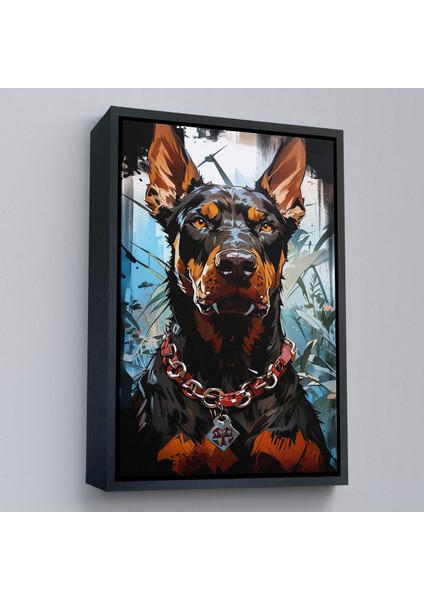 Çerçeveli Dekoratif Kanvas Tablo, Doberman TABLOSU-7828 modelleri