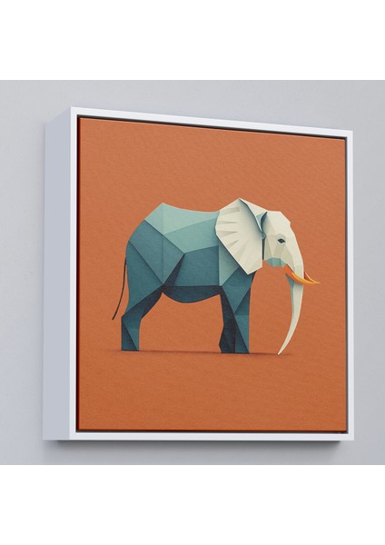 Çerçeveli Dekoratif Kanvas Tablo, Yapay Zeka Fil TABLOSU-8311 fırsatları