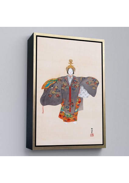 Çerçeveli Dekoratif Kanvas Tablo, Kamisaka Sekka - Japon Kadın TABLOSU-8046 fiyatları