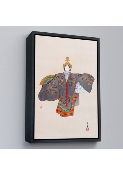 Çerçeveli Dekoratif Kanvas Tablo, Kamisaka Sekka - Japon Kadın TABLOSU-8046 modelleri