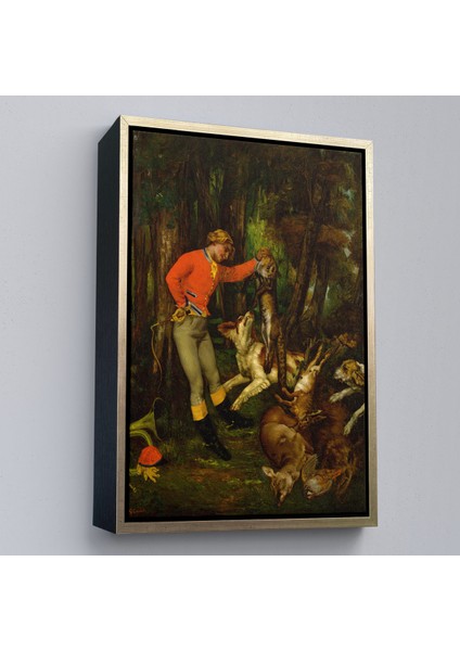 Çerçeveli Dekoratif Kanvas Tablo, Gustave Courbet -Avdan Sonra Tablo - After The HUNT-8055 fiyatları