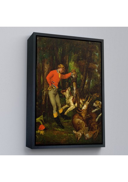 Çerçeveli Dekoratif Kanvas Tablo, Gustave Courbet -Avdan Sonra Tablo - After The HUNT-8055 modelleri