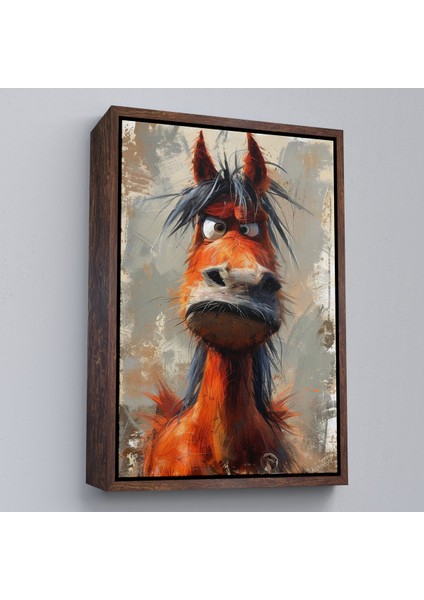 Çerçeveli Dekoratif Kanvas Tablo, Sevimli Eşek TABLOSU-7893 fiyatları