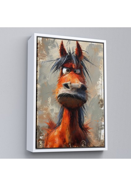 Çerçeveli Dekoratif Kanvas Tablo, Sevimli Eşek TABLOSU-7893 fırsatları