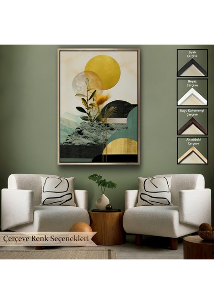 Çerçeveli Dekoratif Kanvas Tablo, Renkli Soyut TABLO-8015