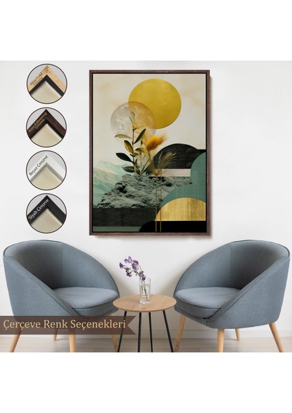 Çerçeveli Dekoratif Kanvas Tablo, Renkli Soyut TABLO-8015